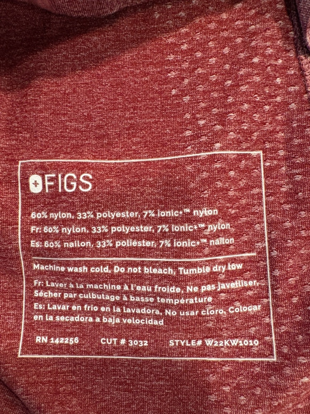 Figs Salta Seamless Longsleeve Underscrub ~ XS ~ Heathered Rose - Picture 6 of 9